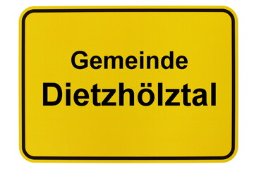Illustration eines Ortsschildes der Gemeinde Diephölztal in Hessen