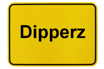 Illustration eines Ortsschildes der Gemeinde Dipperz in Hessen