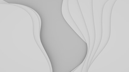 Flat 3d layers with light white colors - abstract modern background for presentations