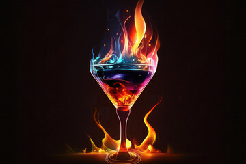 color cocktail on background