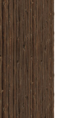 3d illustration of wood wall isolated on background, perspective view