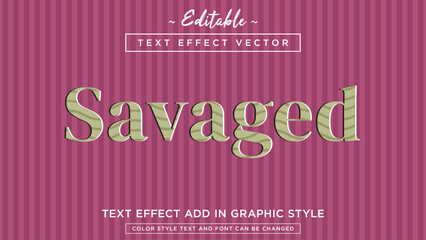 Editable text effect with pattern style text effect