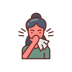 Runny Nose icon in vector. Illustration