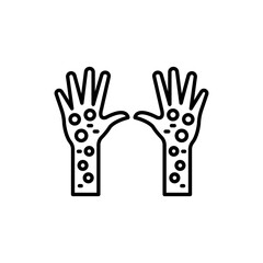 Rashes icon in vector. Illustration