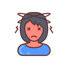 Nausea icon in vector. Illustration