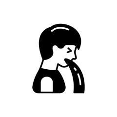 Vomiting icon in vector. Illustration