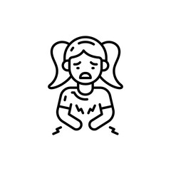 Abdominal Pain icon in vector. Illustration