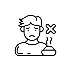 Appetite Lose icon in vector. Illustration