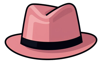 Flat icon red hat element isolated.