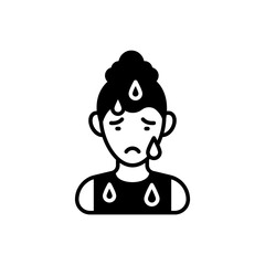 Increased Sweating icon in vector. Illustration