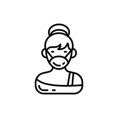 Wear Mask icon in vector. Illustration