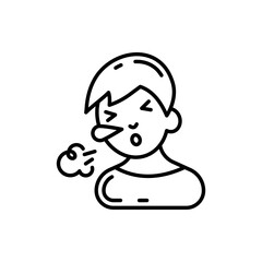 Sneezing icon in vector. Illustration