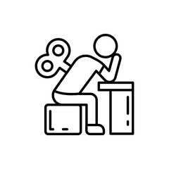 Fatigue icon in vector. Illustration