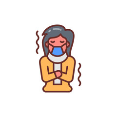 Flu icon in vector. Illustration