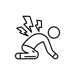 Severe Pain icon in vector. Illustration