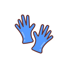 Wear Gloves icon in vector. Illustration