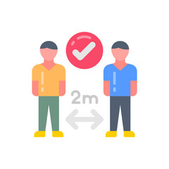 Keep Distance icon in vector. Illustration