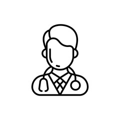 Doctor icon in vector. Illustration