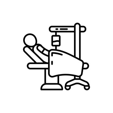 patient receiving iv drip treatment clip art preview