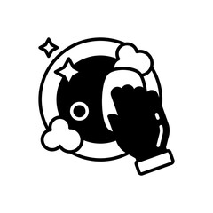 Wash Dishes icon in vector. Illustration