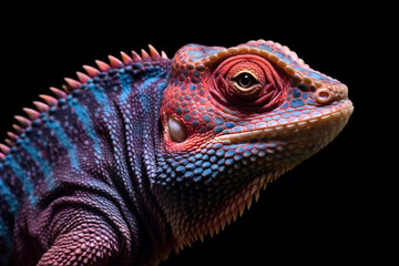 Fototapeta premium multi-coloured chameleon detail.