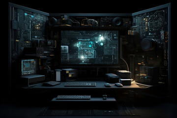 gaming desktop backgrond illustration 4k