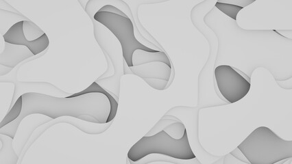 Flat 3d layers with light white colors - abstract modern background for presentations