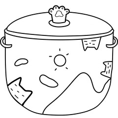 illustration of a pot of soup