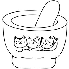 mortar and pestle cartoon