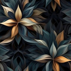 Abstract Wallpaper - seamless tile pattern - organic fractal background - ai generated