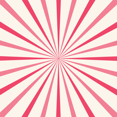 Sunburst backdrop design with a white and red vector