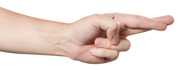 Cheating sign hand cut out