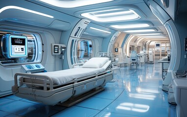 Obraz premium Ultra Realistic Space Station Office Photography