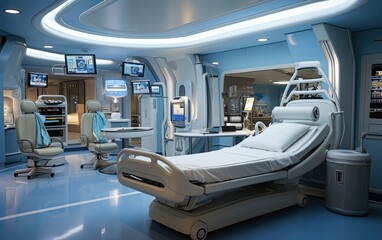 Ultra Realistic Space Station Office Photography