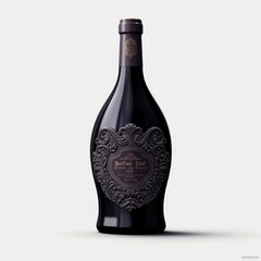 Pinot Noir Wine Bottle Clipart with Royal Purple