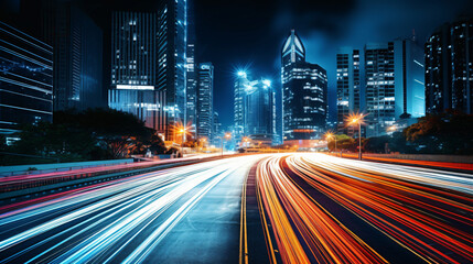 Night lights, street city, skyline




Generative AI