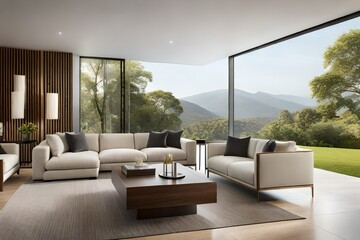 living room interior Generated Ai