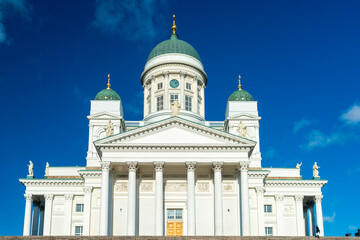 Fototapeta na wymiar Helsinki Cathedral, Carl Ludvig Engel's grand neoclassical cathedral, Helsinki, Finland