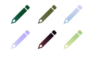 set of pencils icon symbol
