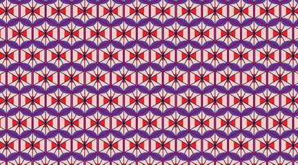 Cross Illustrator vector pattern hexagon split design with awesome color