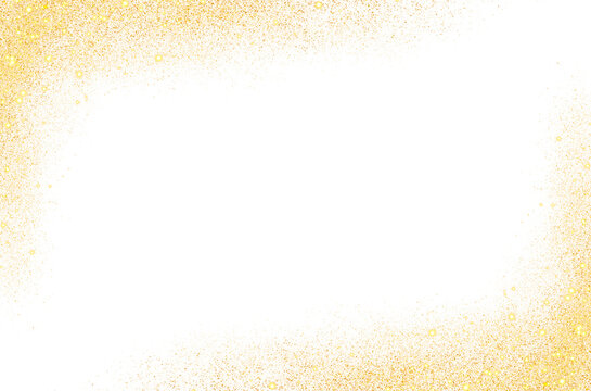 Rectangle Gold Glitter Color Luxury Border Frame Transparent Background