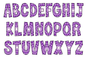 Handcrafted Halloween Party Letters. Color Creative Art Typographic Design