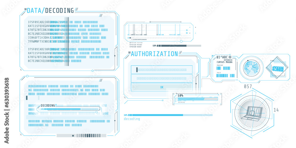 Poster data decoding program screen with authorization window.