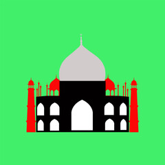 Mosque silhoutte , mosque Illustration, islamic building, mosque Illustration for islamic frame and background
