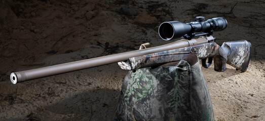 Rifle scope on a centerfire hunting rifle