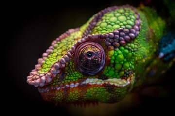 Fototapeta premium Close-up shot of a beautiful Panther chameleon