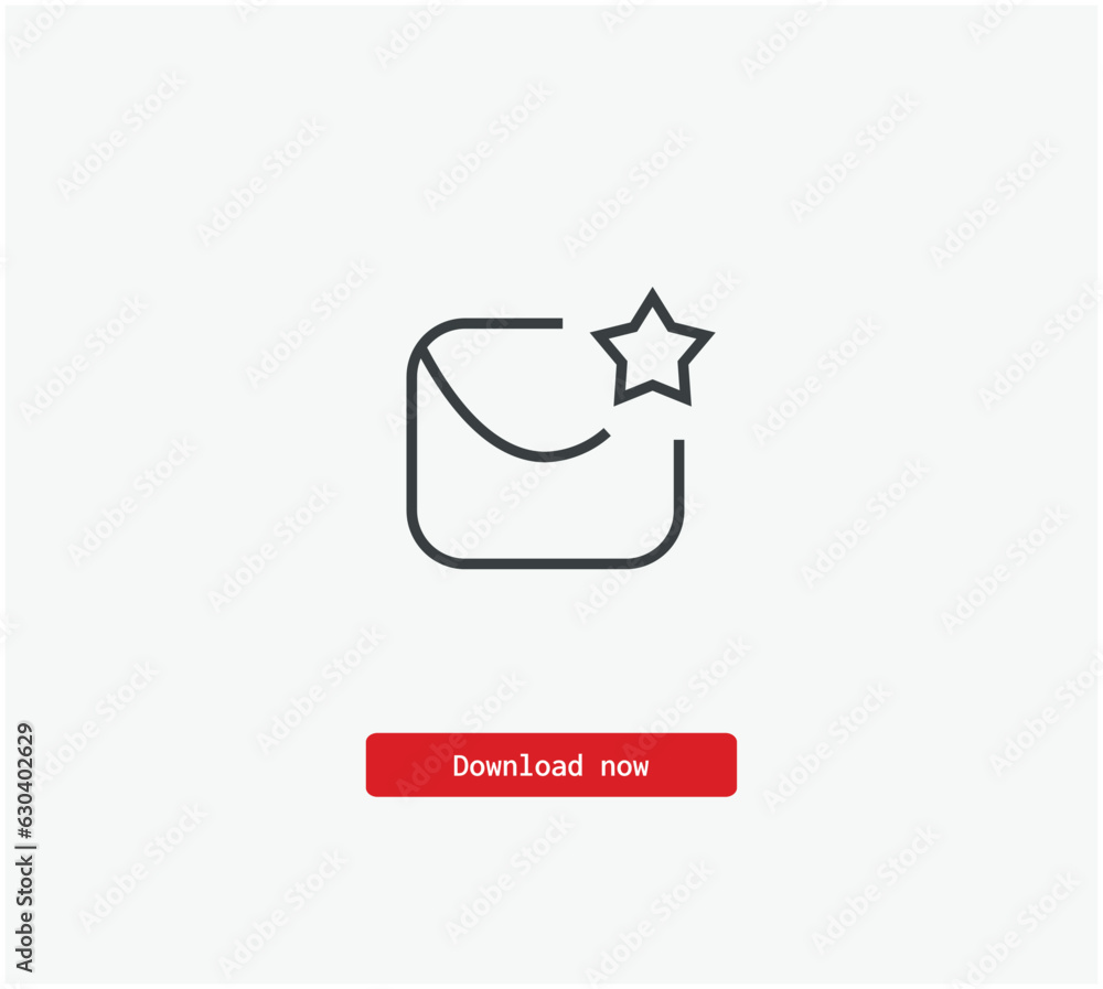 Poster mail vector icon. symbol in line art style for design, presentation, website or mobile apps elements