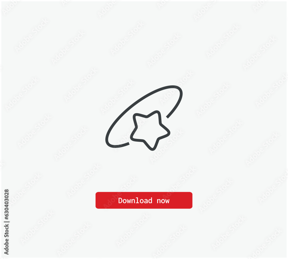 Poster galaxy vector icon. symbol in line art style for design, presentation, website or mobile apps elemen