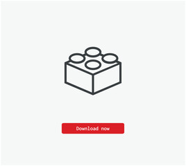 Box vector icon. Symbol in Line Art Style for Design, Presentation, Website or Mobile Apps Elements, Logo. Pixel vector graphics - Vector