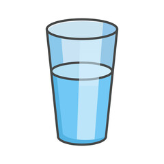 Water in glass icon vector on trendy style for design and print